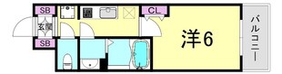 大国町駅 徒歩5分 5階の物件間取画像